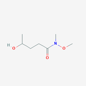 molecular formula C7H15NO3 B8278252 4-Hydroxy-pentanoic acid methoxy-methyl-amide 