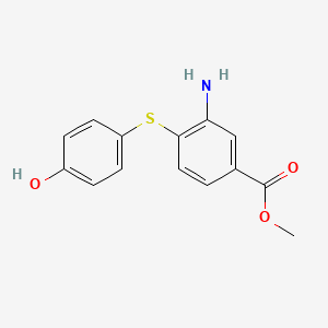 3-Amino-4-(4-hydroxy-phenylsulfanyl)-benzoic acid methyl ester