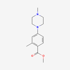 molecular formula C14H20N2O2 B8278322 Methyl 2-methyl-4-(4-methylpiperazin-1-yl)benzoate 