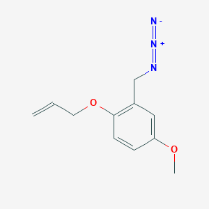 molecular formula C11H13N3O2 B8278330 2-Allyloxy-5-methoxybenzyl azide 