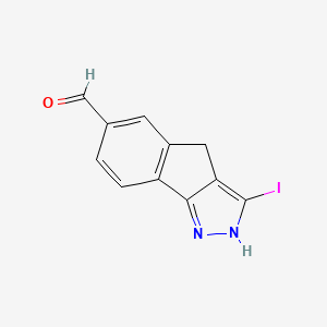 3-Iodo-1,4-dihydroindeno[1,2-c]pyrazole-6-carbaldehyde