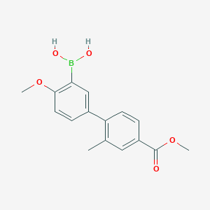 [2-Methoxy-5-[4-(methoxycarbonyl)-2-methylphenyl]phenyl]boronic acid