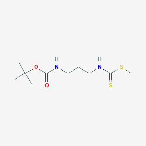 molecular formula C10H20N2O2S2 B8278377 t-Butyl 3-{[(methylsulfanyl)carbothioyl]amino}propylcarbamate 