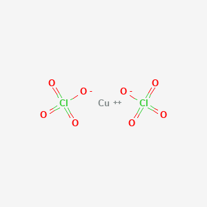 molecular formula Cl2CuO8 B082784 Cupric perchlorate CAS No. 13770-18-8