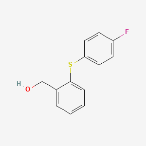 molecular formula C13H11FOS B8278423 2-(4-Fluorophenylthio)benzyl alcohol CAS No. 13420-73-0