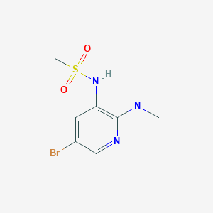 molecular formula C8H12BrN3O2S B8278430 N-(5-bromo-2-(dimethylamino)pyridin-3-yl)methanesulfonamide 