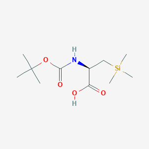 molecular formula C11H23NO4Si B8278433 N-[(1,1-Dimethylethoxy)carbonyl]-3-(trimethylsilyl)-L-alanine 