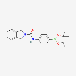 molecular formula C21H25BN2O3 B8278440 N-(4-(4,4,5,5-tetramethyl-1,3,2-dioxaborolan-2-yl)phenyl)isoindoline-2-carboxamide 