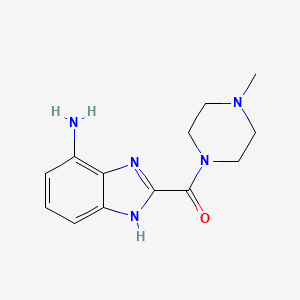 molecular formula C13H17N5O B8278483 (4-Amino-1H-benzoimidazol-2-yl)-(4-methyl-piperazin-1-yl)-methanone 