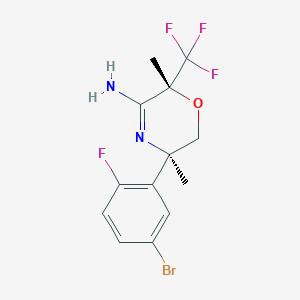(2R,5R)-5-(5-Bromo-2-fluoro-phenyl)-2,5-dimethyl-2-trifluoromethyl-5,6-dihydro-2H-[1,4]oxazin-3-ylamine