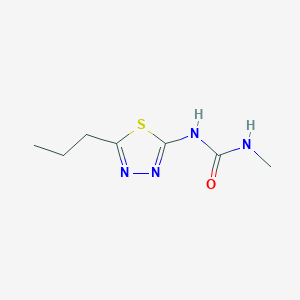molecular formula C7H12N4OS B8278726 N-(2-n-propyl-1,3,4-thiadiazol-5-yl)-N'-methyl urea 