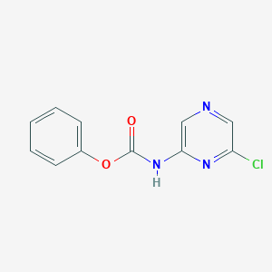 molecular formula C11H8ClN3O2 B8278844 Phenyl 6-chloropyrazin-2-ylcarbamate 
