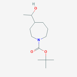 molecular formula C13H25NO3 B8278855 Tert-butyl 4-(1-hydroxyethyl)azepane-1-carboxylate 