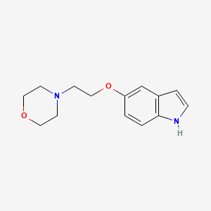 molecular formula C14H18N2O2 B8278874 4-[2-(1H-indol-5-yloxy)ethyl]morpholine 