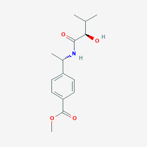 molecular formula C15H21NO4 B8278928 methyl 4-[(1S)-1-[[(2R)-2-hydroxy-3-methyl-butanoyl]amino]ethyl]benzoate 