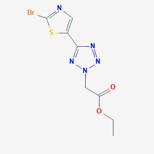 ethyl [5-(2-bromo-1,3-thiazol-5-yl)-2H-tetrazol-2-yl]acetate