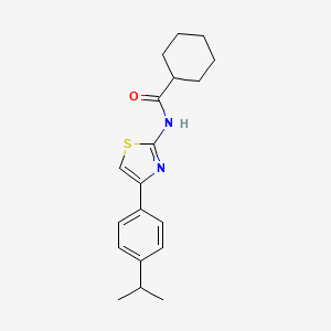 Cyclohexanecarboxylic acid [4-(4-isopropyl-phenyl)-thiazol-2-yl]-amide