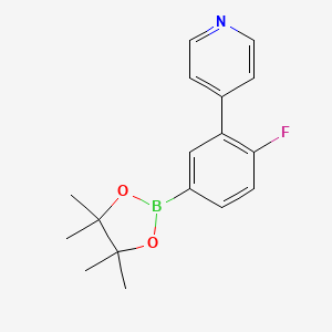 4-(2-Fluoro-5-(4,4,5,5-tetramethyl-1,3,2-dioxaborolan-2-yl)phenyl)pyridine