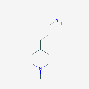 molecular formula C10H22N2 B8279332 Methyl[3-(1-methylpiperidin-4-yl)propyl]amine 