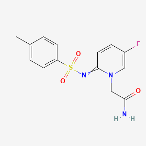 2-(5-fluoro-2-(tosylimino)pyridin-1(2H)-yl)acetamide