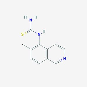 molecular formula C11H11N3S B8279627 N-[6-Methylisoquinol-5-yl]thiourea 