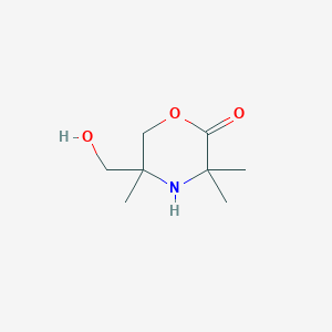 3,3,5-Trimethyl-5-hydroxymethylmorpholin-2-one