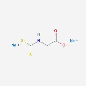 molecular formula C3H3NNa2O2S2 B082798 Disodium;2-(sulfidocarbothioylamino)acetate CAS No. 10387-36-7