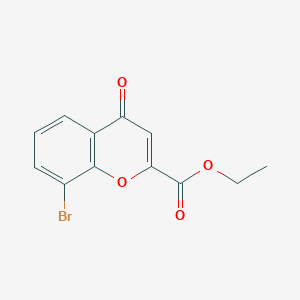 molecular formula C12H9BrO4 B8279864 ethyl 8-bromo-4-oxo-4H-1-benzopyran-2-carboxylate 