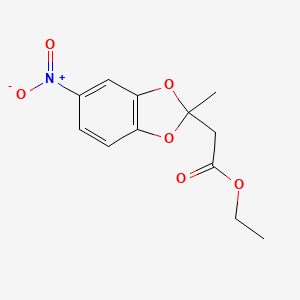 Ethyl(2-methyl-5-nitro-1,3-benzodioxol-2-yl)-acetate