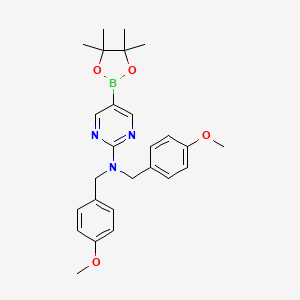 N,N-Bis(4-methoxybenzyl)-5-(4,4,5,5-tetramethyl-1,3,2-dioxaborolan-2-yl)pyrimidin-2-amine