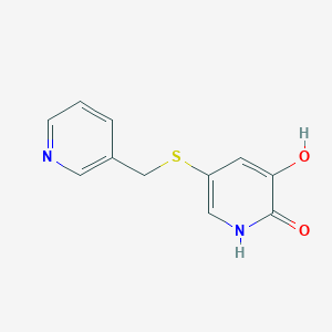 3-Hydroxy-5-[(pyridin-3-ylmethyl)sulfanyl]pyridin-2(1H)-one