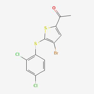1-[4-Bromo-5-(2,4-dichlorophenyl)sulfanyl-2-thienyl]ethanone