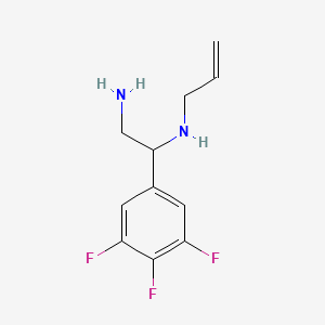 molecular formula C11H13F3N2 B8280052 N1-allyl-1-(3,4,5-trifluorophenyl)ethane-1,2-diamine 