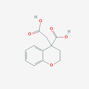 molecular formula C12H12O5 B8280103 4-carboxy-3,4-dihydro-2H-1-benzopyran-4-acetic acid 