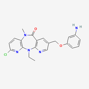 8-(3-Aminophenyloxy)methyl-2-chloro-5,11-dihydro-11-ethyl-5-methyl-6H-dipyrido[3,2-b:2',3'-e][1,4]diazepin-6-one