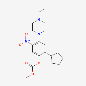 2-Cyclopentyl-4-(4-ethylpiperazin-1-yl)-5-nitrophenyl methyl carbonate