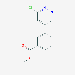 molecular formula C12H9ClN2O2 B8280212 Methyl 3-(6-chloropyridazin-4-yl)benzoate 