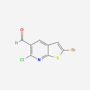 2-Bromo-6-chlorothieno[2,3-b]pyridine-5-carbaldehyde