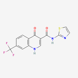 N-[2-thiazolyl]-4-hydroxy-7-trifluoromethyl-3-quinoline-carboxamide