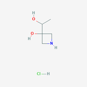 3-(1-Hydroxyethyl)azetidin-3-ol hydrochloride