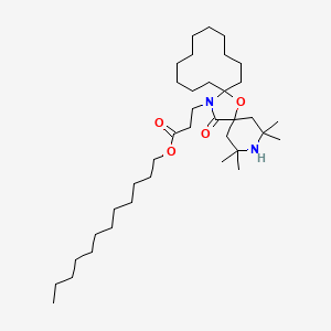 7-Oxa-3,20-diazadispiro(5.1.11.2)heneicosane-20-propanoic acid, 2,2,4,4-tetramethyl-21-oxo-, dodecyl ester