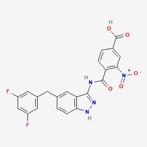 4-{[5-(3,5-difluorobenzyl)-1H-indazol-3-yl]carbamoyl}-3-nitrobenzoic acid