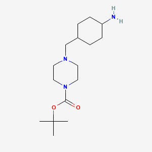 molecular formula C16H31N3O2 B8280327 Tert-butyl trans-4-[(4-aminocyclohexyl)methyl]piperazine-1-carboxylate 