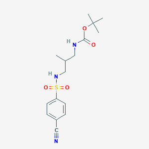 Tert-butyl (3-(4-cyanophenylsulfonamido)-2-methylpropyl)carbamate