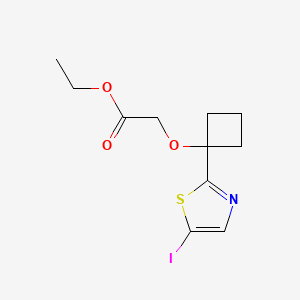 Ethyl 2-(1-(5-iodothiazol-2-yl)cyclobutoxy)acetate