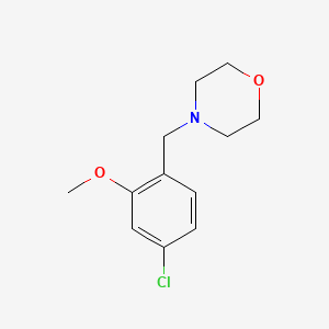 molecular formula C12H16ClNO2 B8280379 4-(4-Chloro-2-methoxybenzyl)morpholine 