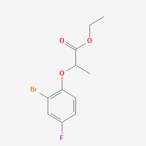 molecular formula C11H12BrFO3 B8280409 Ethyl 2-(2'-bromo-4'-fluorophenoxy)propionate CAS No. 253429-22-0