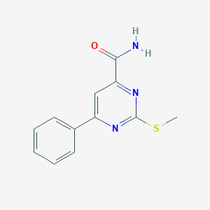 2-(Methylthio)-6-phenylpyrimidine-4-carboxamide