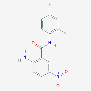 molecular formula C14H12FN3O3 B8280432 N-(2-amino-5-nitrobenzoyl)-2-methyl-4-fluoroaniline 