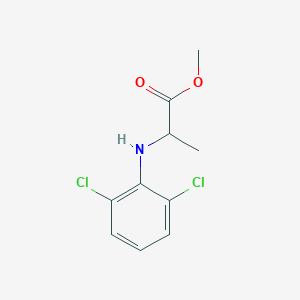 molecular formula C10H11Cl2NO2 B8280551 alpha-(2,6-Dichloroanilino)-propionic acid methyl ester 